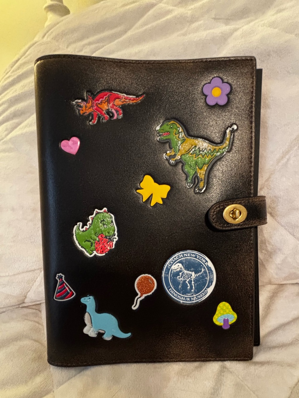 Coach Rexy 10th Anniversary Sticker Notebook with personalization